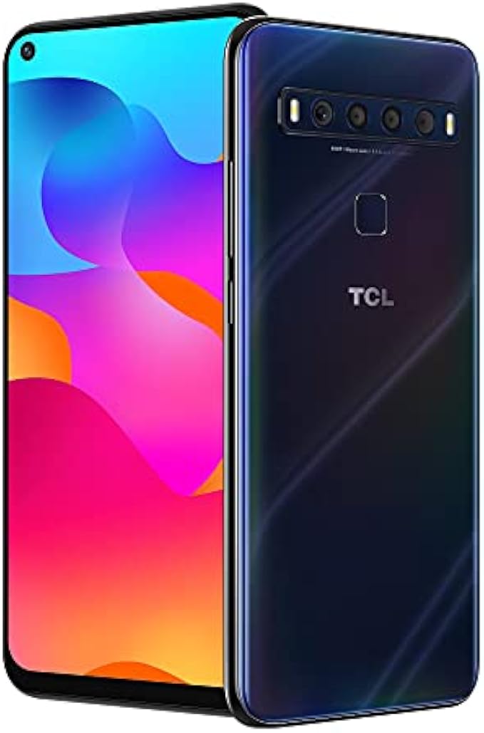 TCL 10L, Unlocked Android Smartphone 256GB+6GB RAM Android Phone,6.53" FHD Cell Phone, 48MP Quad Rear Camera System, 4000mAh Verizon Phone Mobile Phone Large Storage, Mariana Blue