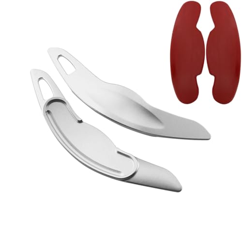 �Ԃ̃n���h�� Compatible With Mini For MK3 F54 F55 F56 F57 �Ԃ̃X�e�A�����O�z�C�[���V�t�g�p�h���G�N�X�e���_�[�X�e�b�J�[�A�N�Z�T���[�������i�V�t�^�[�ƌ݊���(Silver)