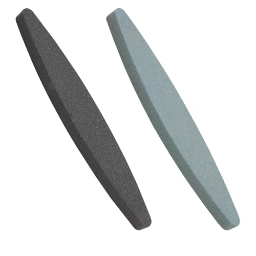 Granos 180 & 240 Piedras de Afilaren Carburo de Silicio y Óxido de Aluminio, Afilador de Cuchillos, Hachas, Tijeras de Jardín, Hoces y Cuchillas de Cortacésped