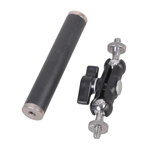 Hkfgdjdl Asta di prolunga per treppiede in metallo con filettatura femmina da 1/4, per action camera, telefoni e microfoni Live Stream