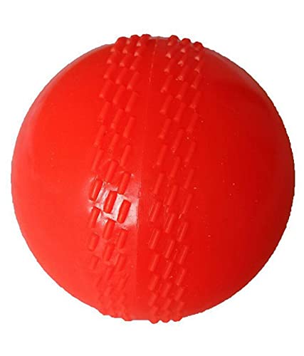 Image of Silicone Soft Cricket Balls Practice Training for All Age Group Recommended for Indoor /Outdoor Street & Beach Crickets, Red
