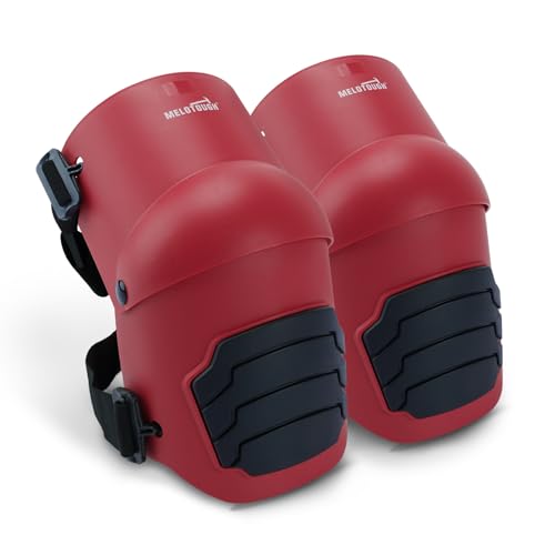Image of MELOTOUGH Knee Pads for Work,Construction,Flooring,Gardening-Comfortable and Flexible(Red)