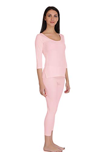 Image of Selfcare Women Poly Cotton Thermal Top and Pyjama Set (Pack of 2 Set)