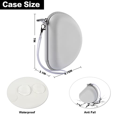 Travel Hard Carrying Case Compatible For Beats Solo3 / For Beats Studio3 / For Beats Solo2/ For Beats Solo Pro Bluetooth On-Ear Headphones - White #TOP4