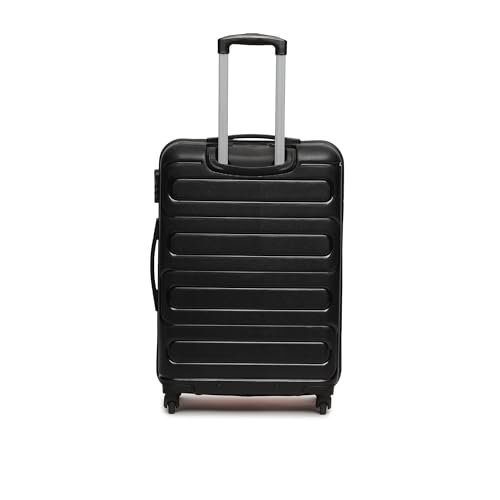Image of Yayavar Tokyo Textured ABS Hard-Sided Suitcase Bag | Dual Color Trolley with 4 Spinner Wheels, Number Lock, Water Resistant | Luggage Bag for Travel
