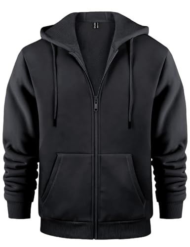 Amazon.com: MAGCOMSEN Mens Hooded Zipper Jacket Classic Cotton