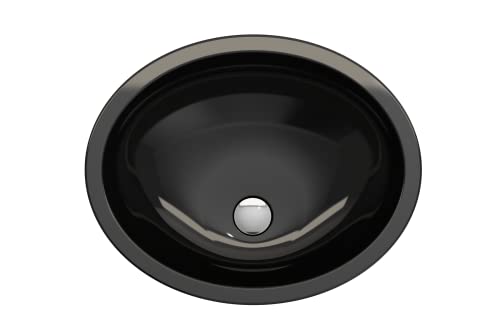 Bocchi Parma Undermount Sink Fireclay 22 In With Overflow In Black #TOP2