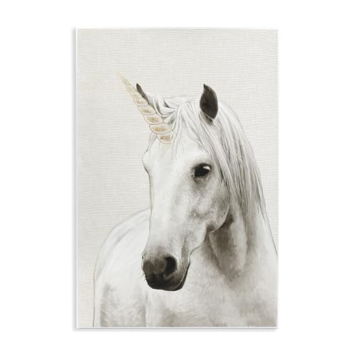 Unicorn Portrait Fantasy, 10 x 15 Inch Mounted Print on Wall Plaque