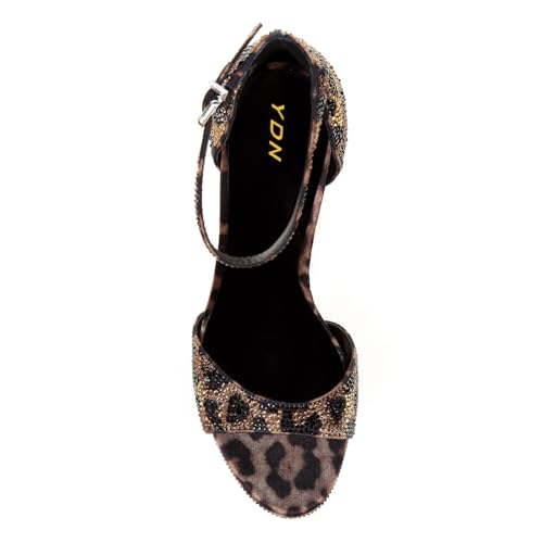 YDN Women's Stiletto High Heels Platform Ankle Strap Round Open Toe Sexy Dress Sandals Shoes Size 4-16 US3