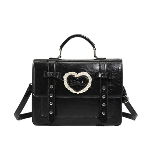 Japanese Style Sweet Messenger Bag Womens Bowknot Backpack Purse PU Leather Crossbody Shoulder Bag Lolita Handbags