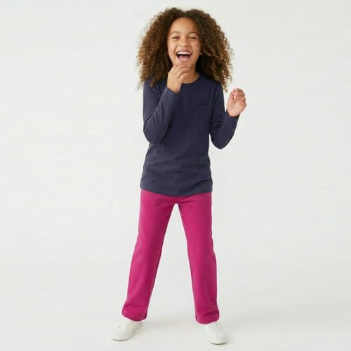 Image of Mightly Boys and Girls' Long Sleeve Raglan Shirt | Organic Cotton, Colorful Casual Stylish Clothes, Soft&Fresh Crew Neck Tee