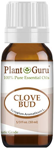 Clove Bud Essential Oil 10 ml 100% Pure Undiluted Therapeutic Grade for Aromatherapy Diffuser, Natural Remedies for Skin, Body, Hair. Great for DIY Candle and Soap Making.