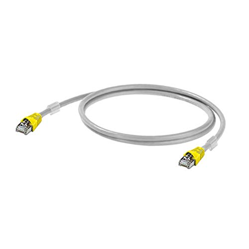 Câble réseau Cat6a s/FTP 10m Weidmüller cuivre RJ-45 gris jaune ie-c6fp8ld0100