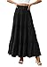 PRETTYGARDEN Boho Maxi Skirts for Women Trendy Summer 2026 Spring Long Flowy A Line Tiered Skirt Beach Vacation Clothes Dress (Black,X-Large)