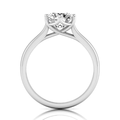 IGI Certified 1-5 Carat Round Lab Grown Diamond (G, VS1) 14K White Gold Solitaire Engagement Wedding Anniversary Promise Ring for Womens4