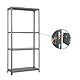 Simon Rack Ecoclick Regal mit 3 Ebenen, 70 kg Tragkraft und Biegepunkt, 900 x 900 x 500 mm, Schwerlastregal, Garagenregal, Weiß
