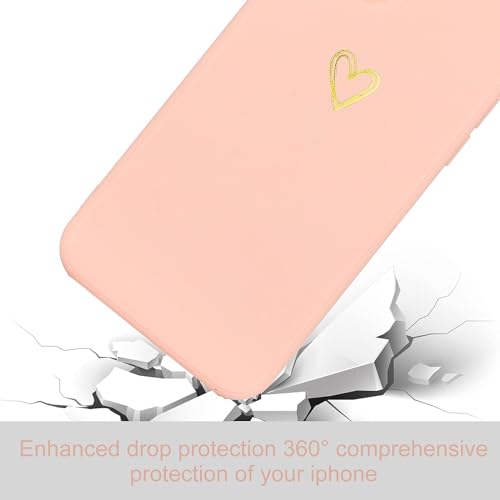 Image of Wirvyuer for iPhone 14 Case Cute Slim Shockproof Phone Case with Wireless Charging Support and Protection, Pink