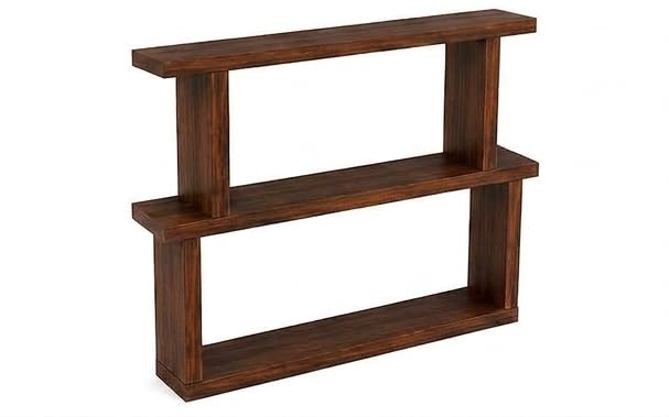 Image of STUDIO MODULAR Wooden Floating Wall Shelf | HDHMR Board | Wall Mounted Display Rack for Living Room Bedroom Home Dcor (61 x 10 x 33 cm)