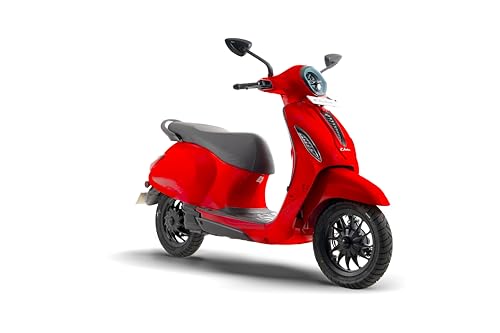 Image of Chetak 3001 by Bajaj Auto High Speed Electric Scooter with charger - Racing Red - Ex-Showroom