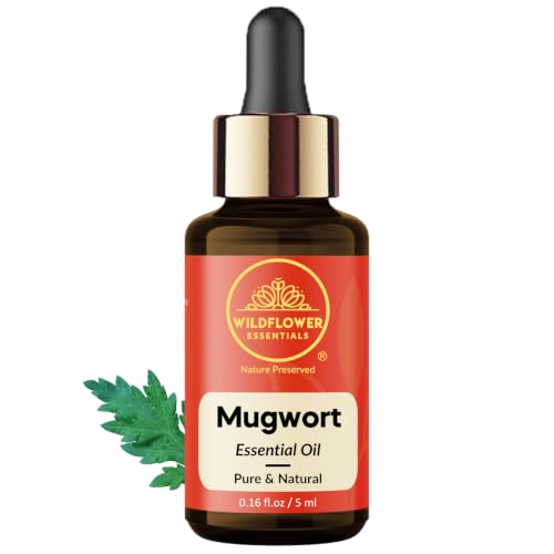 Image of Mugwort Essential Oil (Artemisia vulgaris) Pure | Non-Sticky | Lightweight | Steam Distilled | All Skin Type | Men & Women (5ml)