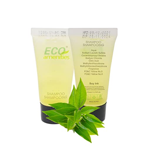 ECO Amenities Pack of 72 Hotel Shampoo Bulk in Travel Size Individually Wrapped 0.75oz Hair Shampoo Mild and Refresh Scent Guest Bathroom Toiletries