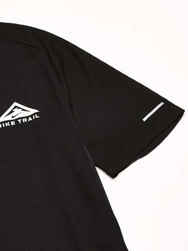Nike Men's Dri Fit Trail Crew Neck Running T-Shirt L Black3