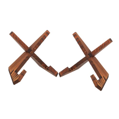 INOOMP 2pcs Wooden Recipe Book Stand Cookbook Holder for Kitchen Study Stable Display Stand for Easy Reading Cooking Minimalist Design Space Saving Convenient Use