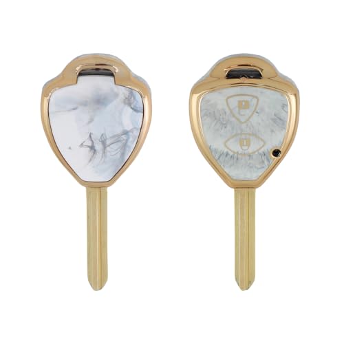 Image of Keyzone TPU Key Cover Compatible for Toyota Innova, Fortuner 2 Button Remote Key (Marble)