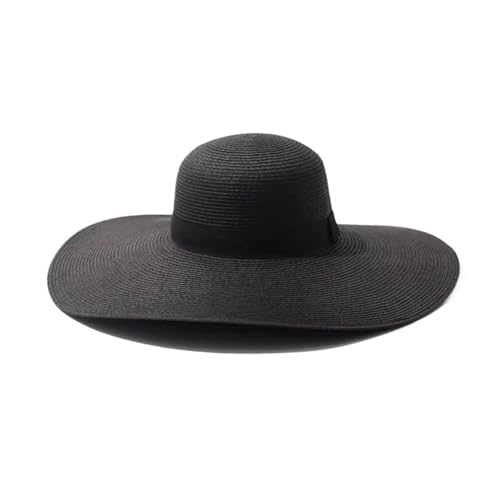 Chapeau de soleil femme paille pliable Panama pour voyage et plage