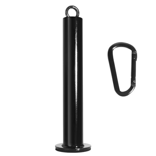 Heavy Duty Weight Loading Pin with Carabiner Compatible with 2 Olympic Weight Plates for Cable Pulley LAT Pulldown System Home Gym Strength Training Equipment