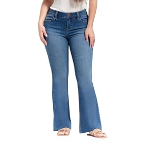 1822 Denim Women’s Petite 29″ Mid-Rise Flare Jean W/Razor Hem in Ulric