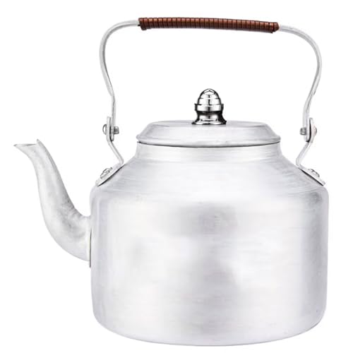 Hervidor de aluminio retro,tetera de aluminio de gran capacidad,teteras de gas para el hogar,teteras de ebullición rápida de agua,tetera de cocina,mango plegable portátil,pico largo