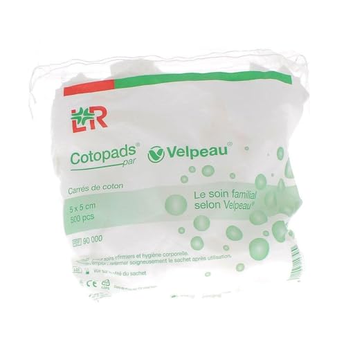 Carrés de coton Cotopads 5X5 par 500