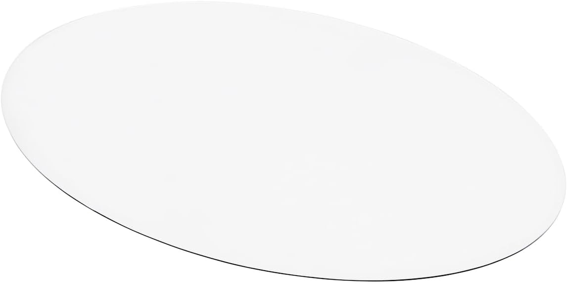 Clear Placemats Set of 2, USA Made, Safe, 13 x 19 Inch Oval, 2mm Thick Ultra Smooth Vinyl, Plastic Table Mat 13 x 19 Inch Oval Set of 2 Crystal