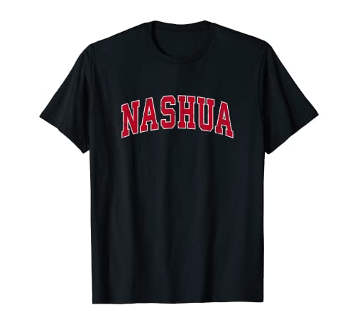 Nashua New Hampshire NH Design sportivo vintage design rosso Maglietta