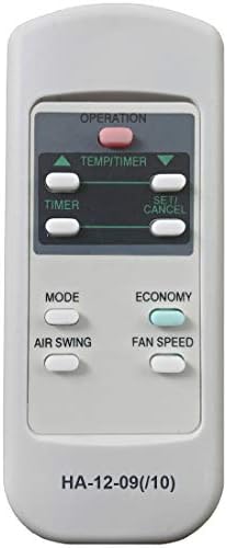 HA-12-09/10 Replacement for Panasonic Air Conditioner Remote Control 671190018A 671190018B Works for CW-XC54HU CW-XC55HU CW-XC63HK CW-XC63HU CW-XC64HK CW-XC64HU CW-XC65HU CW-XC83GU CW-XC83HK CW-XC83HU