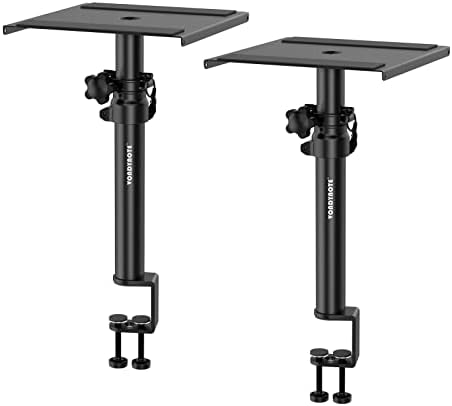 Vondynote Set of 2 Studio Monitor Stands Desktop Speaker Stands with Desk Clamp