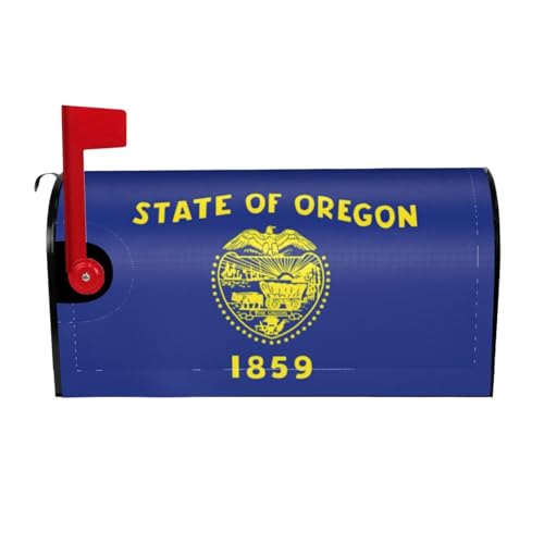 Copertura impermeabile per cassetta delle lettere con magneti bandiera dell'Oregon Stampa cassetta delle lettere Copertine per cassette postali 65 x 53 cm