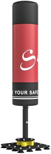 Soozier Freestanding Punching Bag for Adults, 53" Heavy Duty Boxing Bag with 12 Suction Cups, Shock Absorber, Boxing Equipment with Stand for Kickboxing MMA Muay Thai Home Gym