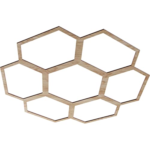 Image of Ekena Millwork 38 inchOD x 16 1 /4 inchID x 1 /4 inchT Florin Wood Fretwork Pierced Ceiling Medallion, Red Oak