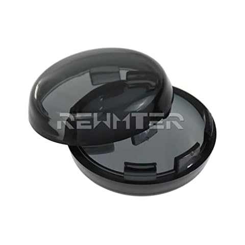 KucheHaushalt 2PCS Motorcycle Front Rear Turn Signal Light Indicator Lens Cover For H.a.r.ley 883 1200 XL motorbike indicator lighting accessories (Color : Gray Lens Cover) Cover