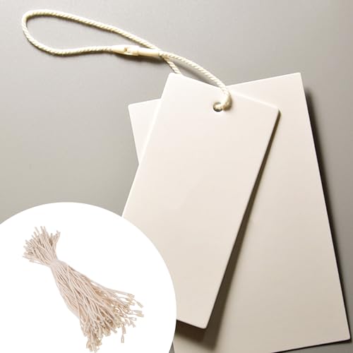 Cuerda de algodón para etiquetas de precios con cierre resistente de presión, 1000 pcs 6