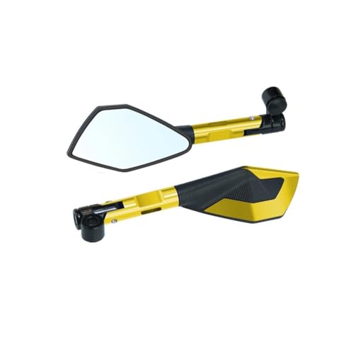 Retrovisor de aluminio para moto con diseño pentagonal giratorio de alta resistencia 6