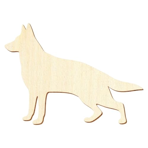 Pastor de madera alemán - artesanía de decoración 3-50 cm, tamaño: 8 cm, embalaje con:25 piezas