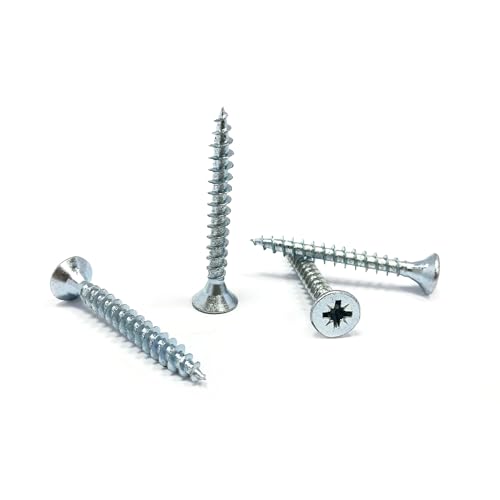 Image of Rely⇒VP INDUSTRIES (Pcs-50) No.6x20 mm CSK Philips Pozi Chipboard Screw - Flat Head Self-Tapping for Wood & Particle Boards