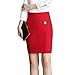 Produktbild HenShiXin Damen Feste Abendanzug Rock Paket Hüfte Elastischen Schritt Rockröcke Taillenrock Leder (Color : Red, Size : M)