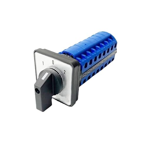 ICXLPMC LW26-20 Series Silver 1-8 Poles 20A 690V Control Power Rotary Selector Changeover CAM Switch LW28-20(2P-8 Terminals)