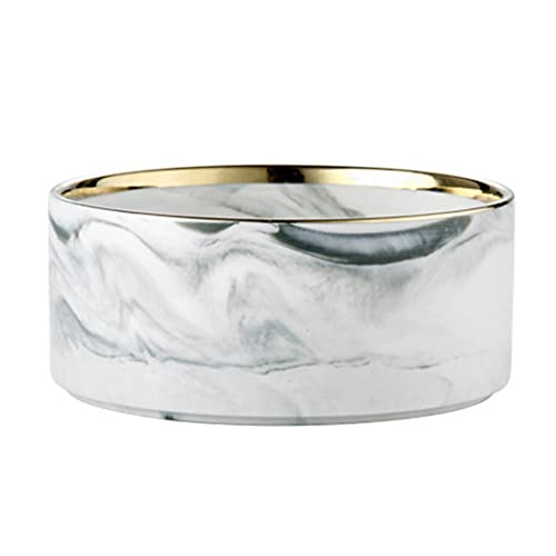 PetPhindU Ceramica Ciotole Piccolo Cibo per Cani Ciotole d'Acqua Bowl Gatti Ciotola Proteggere Spine Anti-Choke Pet Food Bowl Water Bowl Pet per Gatti e Cani di Piccola Taglia in Marmo di Stile