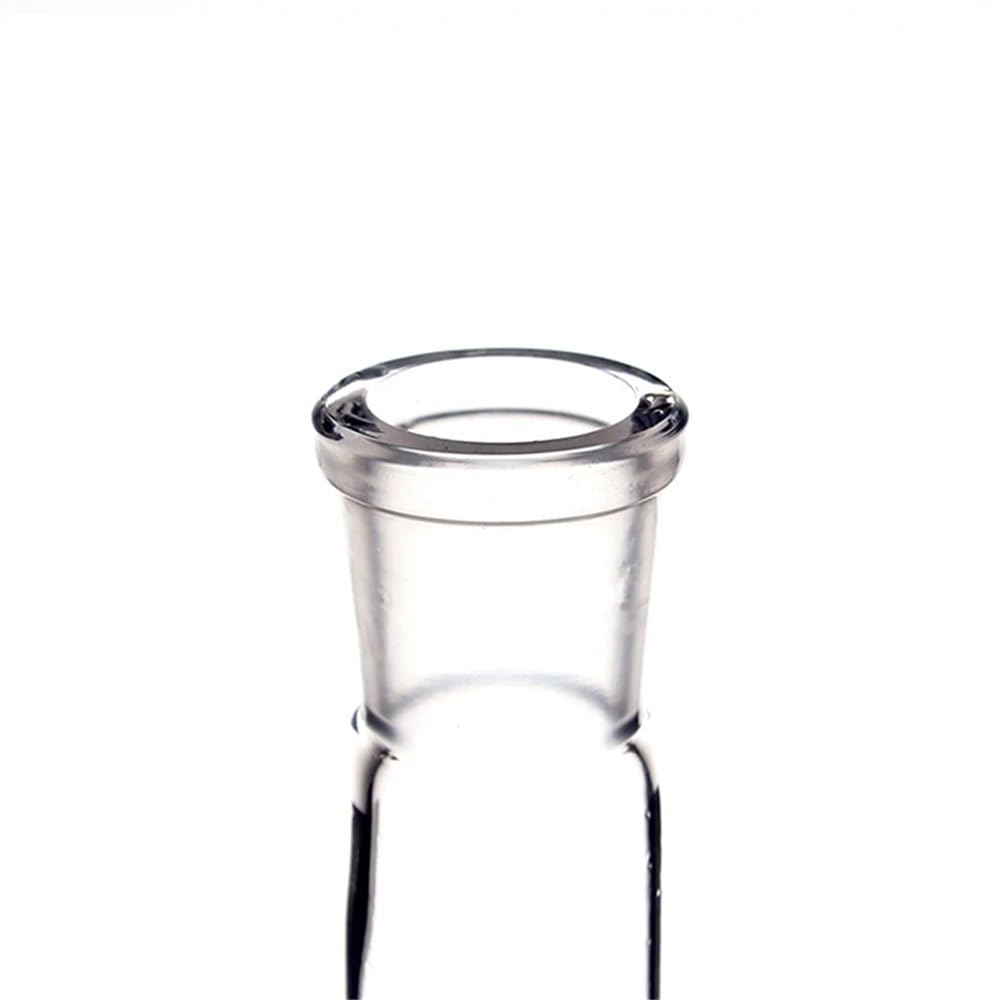Cristalería de Laboratorio Matraz de vidrio de borosilicato transparente de 500 ml con tapón de plástico for laboratorio de oficina.