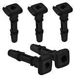 MUCKLILY 5Pcs Adjustable Locking Car Seat Headrest Guide Inserts Durable Plastic Headrests Post Guide Tubes for Front Seat Maintenance and Comfortable Support